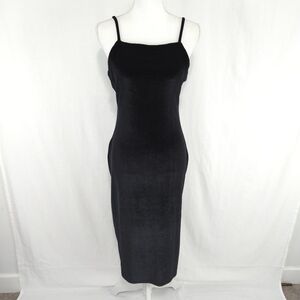 Chaser Women's Black Velvet Sleeveless Midi Dress